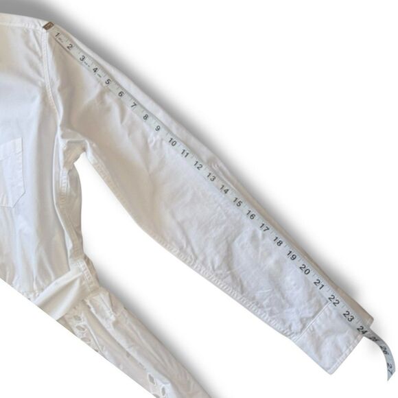 Frank & Eileen Grace Eyelet Midi Dress White Belted Classy Preppy Women’s Size S - Picture 7 of 16